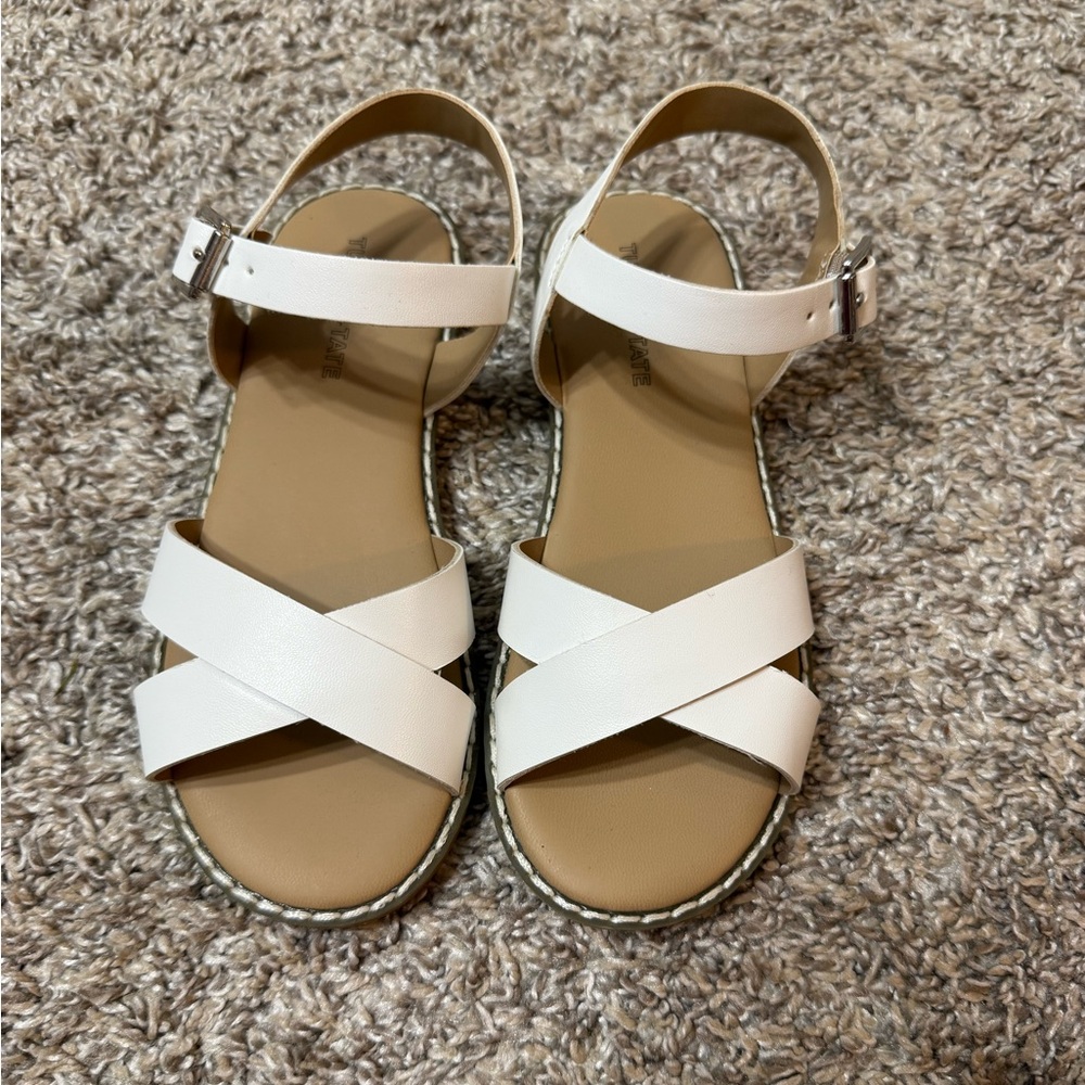 White Strappy Sandals for little girls (Tucker + Tate)
